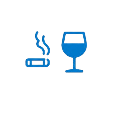 Smoking and alcohol icon
